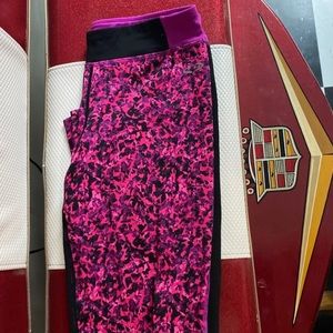 Pink and black leggings